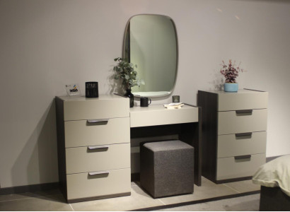 Dressing table with Mirror Make Up Bedroom Design Furniture Wood 2pcs. new